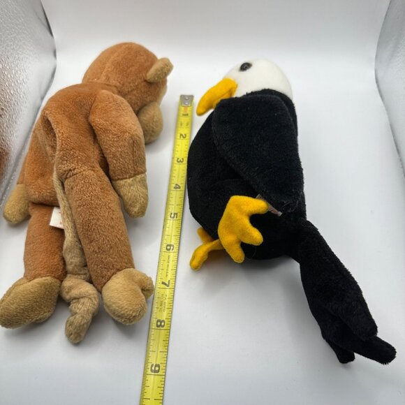 Set of 2 Ty Beanie Babies plush dolls Baldy and Bongo plush toys collectibles - Picture 5 of 5